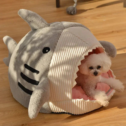 Luxury Plush Shark Pet Bed